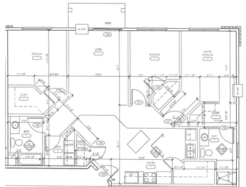 3 bedroom floor plan  at Cascades of Mandan, North Dakota, 58554